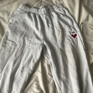 Hollister white sweatpants